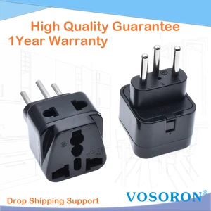 2 IN 1 - Swiss Plug Conveter Travel Adapter Universal Outlet AC100~250V Max 10A Black White*