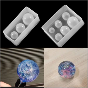 New Crystal Drop Gel Sphere Silicone Mold Star Ball Epoxy Mold 25 20 15mm multi-size Ball Resign Mold