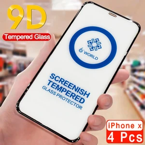 4 Pieces Phone Screen Protector Tempered Glass for IPhone Xs Max Phone Protective Glass for IPhone X Xs