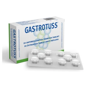 GASTROTUSS Žvýkací  tablety proti refluxu 24 kusů