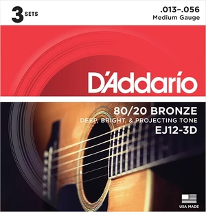 D'Addario EJ12-3D Akusztikus gitárhúrok