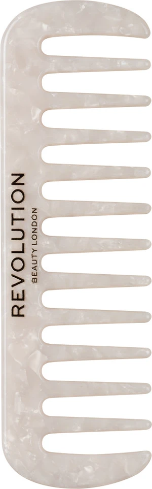 Revolution Haircare Hřeben pro kudrnaté a silné vlasy Natural Curl Wide (Tooth Comb White)