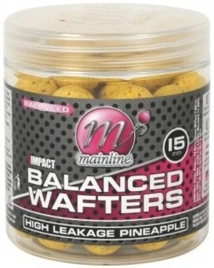 Mainline vyvážené boilie high impact balanced wafter h. l. pineapple - 18 mm