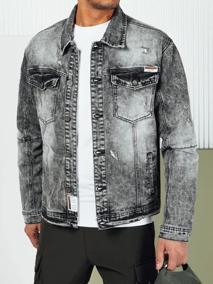 Men's Black Denim Dstreet Jacket