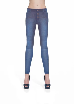 Bas Bleu Women's AVRIL denim pants hand-wiped with stitching