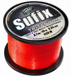 Sufix vlasec tritanium neon orange - priemer 0,28 mm / nosnosť 5,5 kg / návin 1750 m