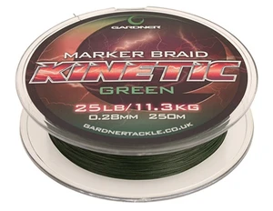 Gardner splietaná šnáúra kinetic marker braid zelená 250 m - priemer 0,28 mm / nosnosť 11,3 kg