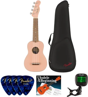 Fender Venice Soprano Ukulele WN SET Shell Pink Ukulele sopranowe