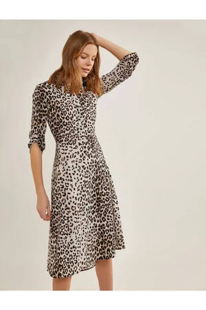 Koton női kávé leopárd print ruha 9YA88325PW