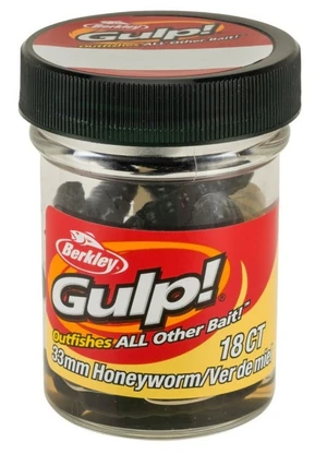 Berkley umělé nástrahy gulp honey worm-black 3,3 cm