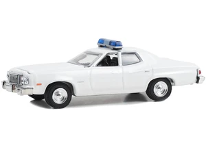 1974-1976 Ford Gran Torino Sedan White "Hot Pursuit" "Hobby Exclusive" Series 1/64 Diecast Model Car by Greenlight