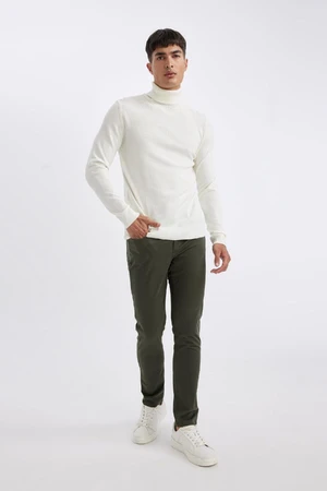 DEFACTO Skinny Leg Chino Canvas Trousers