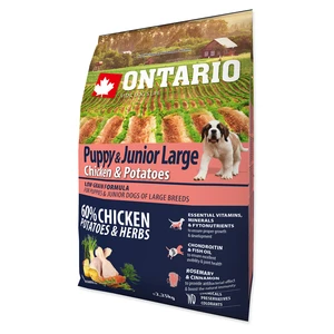 ONTARIO Puppy & Junior large chicken & potatoes pre šteňatá 2,25 kg