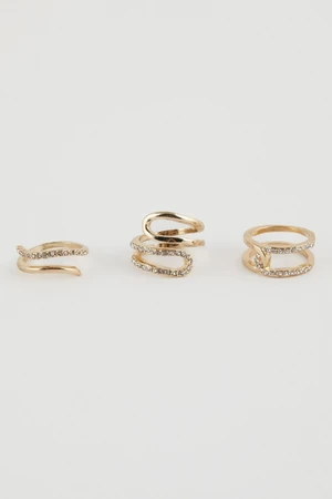 DEFACTO Women's 3-Piece Ring