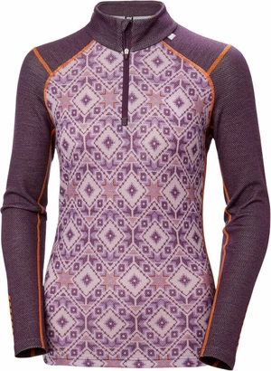 Helly Hansen W Lifa Merino Midweight 2-in-1 Graphic Half-zip Amethyst Star Pixel XL Lenjerie termică