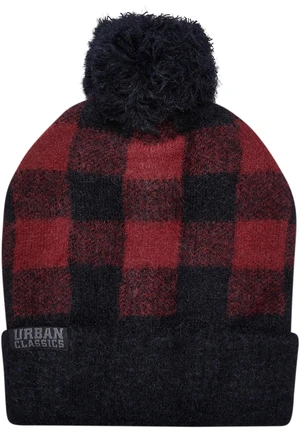 Pom Beanie černo/červená