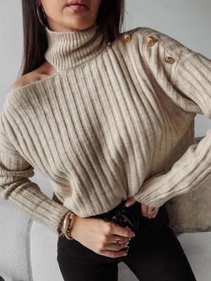 Beige turtleneck ASHLEY 2023 OLAVOGA