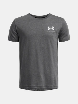 Under Armour UA Sportstyle Left Chest SS Triko dětské Šedá