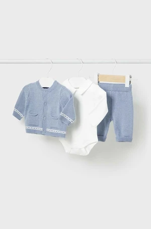 Kojenecká sada Mayoral Newborn 3-pack modrá barva, 2516