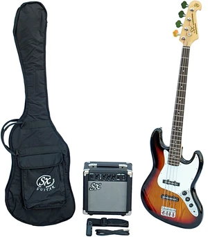 SX SB1 Bass Guitar Kit Sunburst Elektrická basgitara