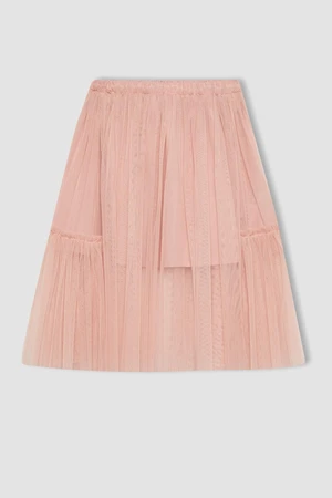 DEFACTO Girl&#39;s Elastic Waisted Tulle Skirt