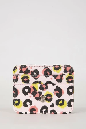 DEFACTO Women&#39;s Printed Faux Leather Wallet