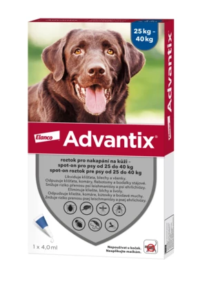 ADVANTIX pro psy spot-on nad 25 kg 4 ml