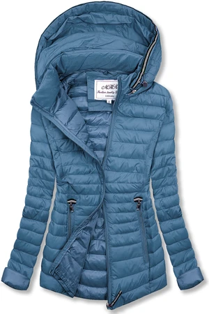 Steppjacke mit Kapuze Himmelblau