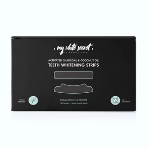 My White Secret Bělicí pásky na zuby s aktivním uhlím Whitening Strips 14 ks