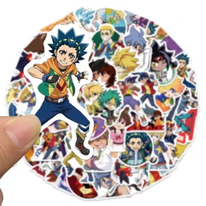 50/100Pcs Cartoon Animation Beyblade Stickers Luggage Laptop Skateboard Refrigerator Guitar Decoration Stickers Waterproof