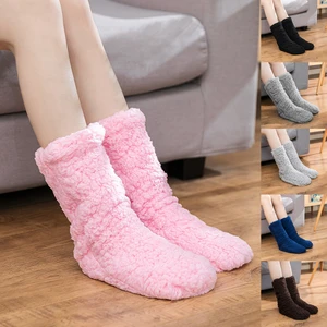 Women's Foot Warm Socks Autumn And Winter Plus Velvet Thick Warm Floor Socks Adult Sleeping Sleep Socks Coral Fleece Closure