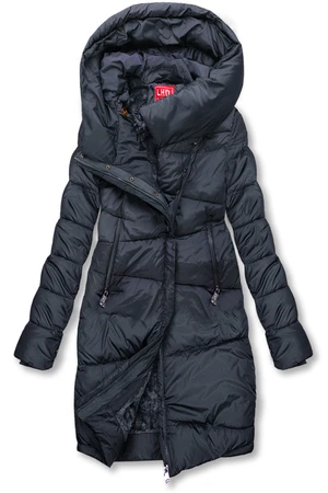 Winterjacke mit hohem Kragen Dunkelblau