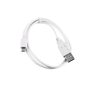 Kabel C-TECH CB-USB2M-20W USB 2.0 AM/Micro, 2m, bílý