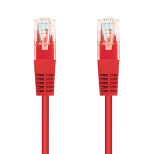 Kabel C-TECH CB-PP5-05R patchcord Cat5e, UTP, červený, 0,5m