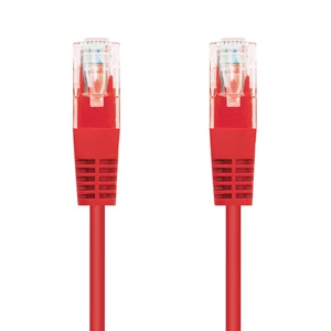 Kabel C-TECH patchcord Cat5e, UTP, červený, 0,5m