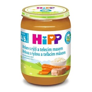 HiPP BIO Mrkva s ryžou a teľacím mäsom 190 g