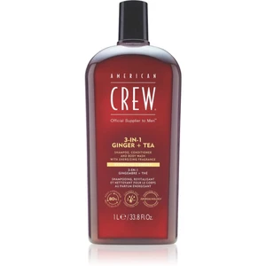 American Crew 3 in 1 Ginger + Tea 3 v 1 šampon, kondicionér a sprchový gel pro muže 1000 ml