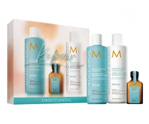 Dárková sada pro regeneraci poškozených vlasů Moroccanoil Repair + dárek zdarma