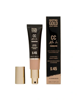 Dripping Gold Ľahký hydratačný make-up a CC krém SPF 45 Me In (CC Foundation) 32 ml 4.5 Warm Beige