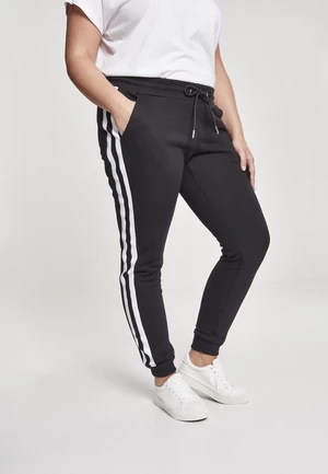 Women's College Contrast Sweatpants Black/White/Black