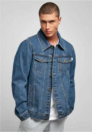 Organic Base Denim Jacket Washed Half With Indigo