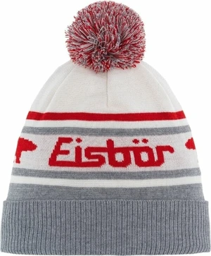 Eisbär Chani OS Pompon Beanie Grey/White/Red UNI Bonnet de Ski