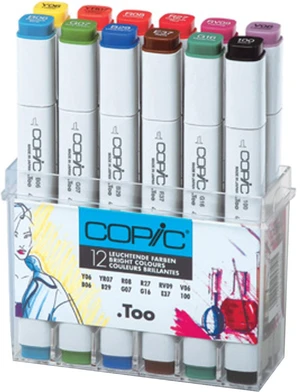 Copic Classic Fixy Bright Colours 12 ks