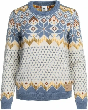 Dale of Norway Vilja Womens Knit Sweater Off White/Blue Shadow/Mustard XS Jersey Camiseta de esquí / Sudadera con capucha