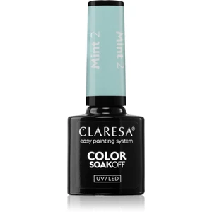 Claresa SoakOff UV/LED Color Mint gélový lak na nechty odtieň 2 5 g