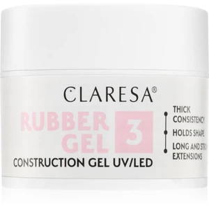 Claresa Rubber Gel Construction Gel UV/LED gélový lak pre predĺženie nechtov odtieň 03 45 g