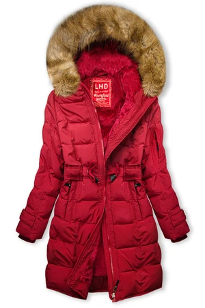 Winterjacke mit Kordel Rot