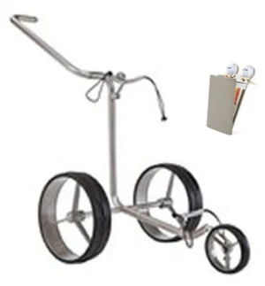 Jucad Junior Steel 3-Wheel SET Silver Cărucior de golf manual