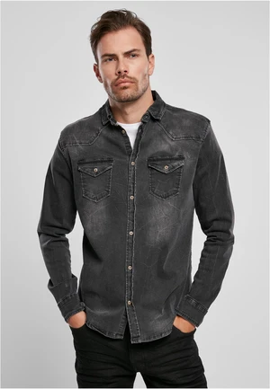 Riley Denim Shirt Black