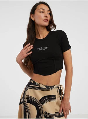 Černý dámský crop top ONLY Lola - Dámské